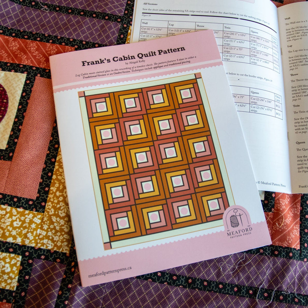 Frank's Cabin Quilt Pattern - printed