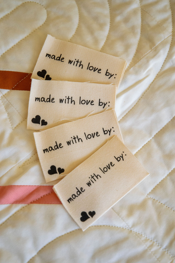 Made With Love Cotton Sew-in Labels - 4ct