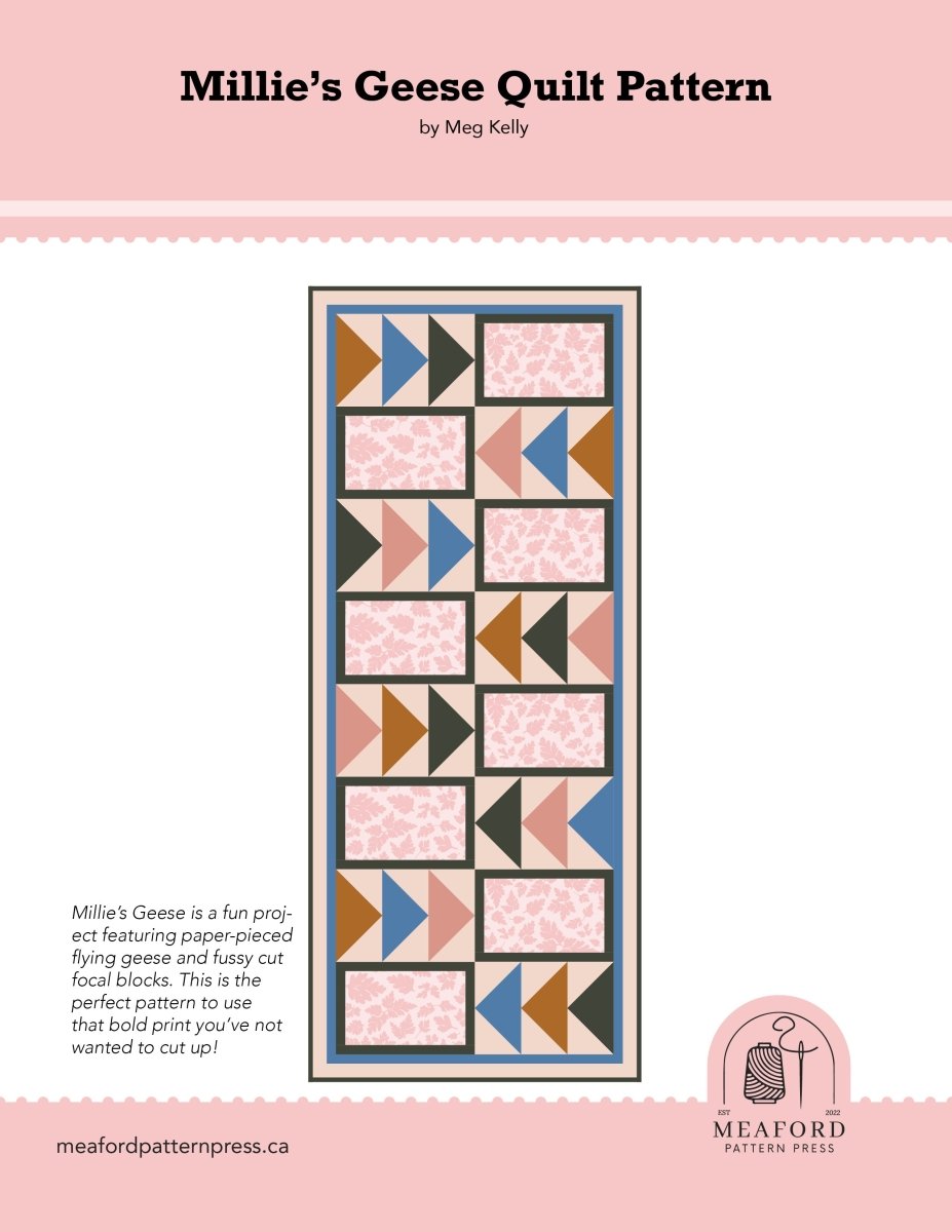 Millie's Geese quilt pattern cover