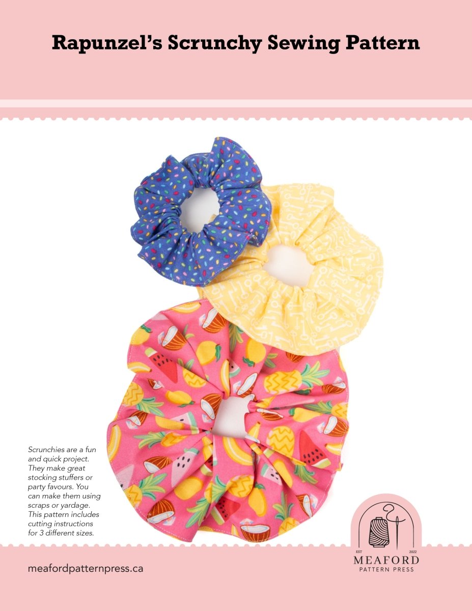 DIY Scrunchy Sewing Pattern | Hair Accessory Sewing Pattern